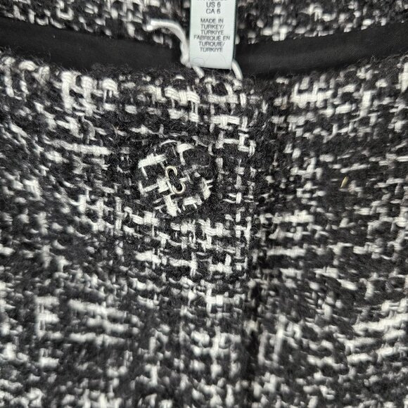 & Other Stories Women US 6 Mini Dress B&W Recycled Cotton Tweed Square Neck $199 - Picture 4 of 12
